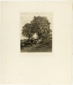 残り 作： Charles Emile Jacque