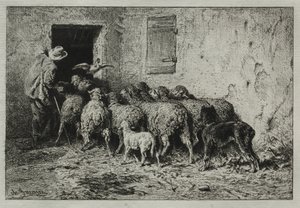 リターン 作： Charles Emile Jacque