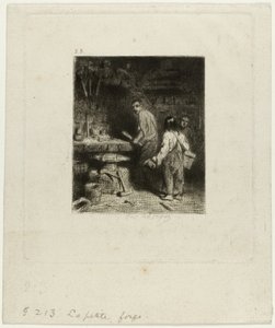 小さな鍛冶場 作： Charles Emile Jacque