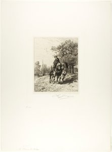 曳舟道 作： Charles Emile Jacque