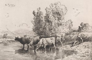 トラフ、1864年。 作： Charles Emile Jacque