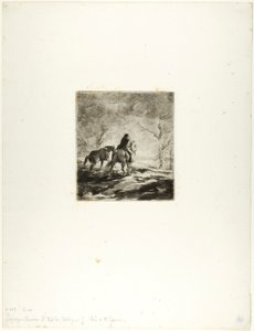 馬に乗った旅人 作： Charles Emile Jacque