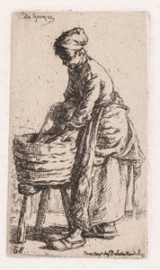 洗濯女 作： Charles Emile Jacque