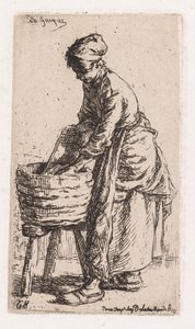 ウォッシャーウーマンウォッシャー、1850年。 作： Charles Emile Jacque
