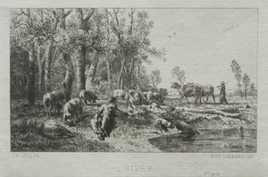 冬 作： Charles Emile Jacque