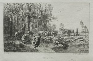 1864年冬。 作： Charles Emile Jacque