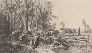 1865年の冬。 作： Charles Emile Jacque
