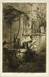 井戸の女 作： Charles Emile Jacque