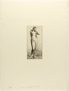 若い女性の入浴 作： Charles Emile Jacque