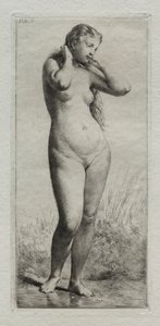 若い女性の入浴。