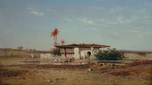 北アフリカの風景、1857 作： Charles Émile de Tournemine