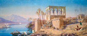 フィラエ、エジプト、1863 作： Charles Émile de Tournemine