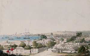カーライルベイとブリッジタウン、バルバドスのビュー 作： Charles Emilius Gold