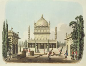 トマスメドランド（1755-1823）pubによって彫刻された、ハイデルアリとティプポースルタンの墓、「東洋のドローイング」からのプレート49。 1806（アクアチント） 作： Charles Emilius Gold
