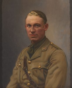 1917年頃、ALボビー中尉、機関銃兵団とミドルセックス連隊 作： Charles Ernest Butler