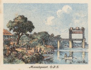 南アフリカMazelspoort、OFS（カラーリトグラフ） 作： Charles Ernest Peers