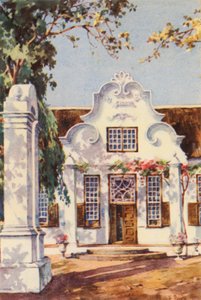 南アフリカ：「モーニングスター」サマセット・ウェスト（カラーリトグラフ） 作： Charles Ernest Peers