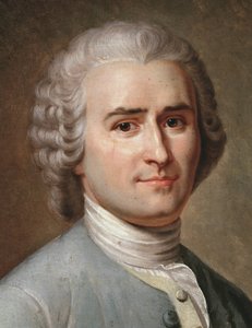 ジャン＝ジャック・ルソーの肖像、スイスの哲学者、細部（パステル 作： Charles Escot