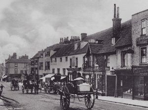 セブンオークスHigh Street (白黒写真) 作： Charles Essenhigh Corke