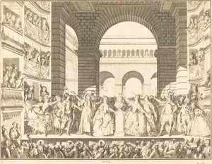 ヴォルテールの戴冠式 (ヴォルテールの戴冠式) 作： Charles Etienne Gaucher after Jean Michel Moreau