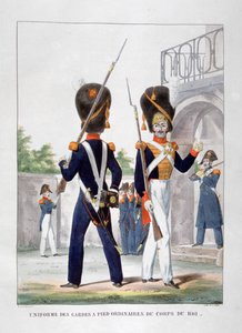 1823年のフランス王室の歩兵の制服。
