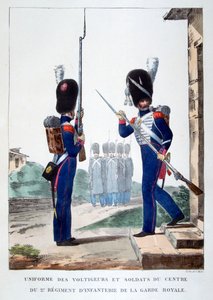 1823年のフランス王室の第2歩兵の制服。