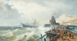 遭難した船の救助 作： Charles Euphrasie Kuwasseg