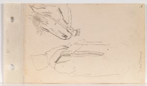 ヤンクトン インディアンと馬の研究 (葉 18 直腸) 作： Charles Ferdinand Wimar