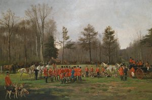 キツネ狩りの前に 作： Charles Fernand de Condamy