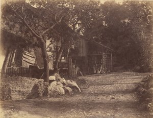 [納屋のある風景］ 作： Charles Fortunat Paul Casimir Perier