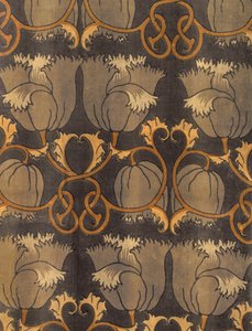GP＆Jベイカーによって製造されたポピー、1888年頃（別珍プリント）（詳細） 作： Charles Francis Annesley Voysey