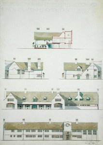エセックス州ハイアム・ウッドフォードに建設されたヘンリー・サマセット夫人のための家 作： Charles Francis Annesley Voysey