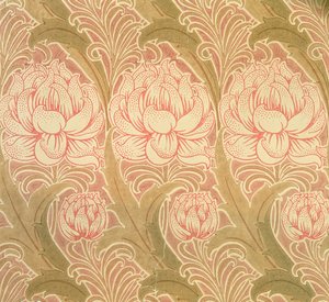 Taustakuvan on suunnitellut Voysey, Victorian