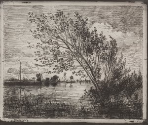 1921年に印刷されたクラスターオブアルダース、元の印象1862。 作： Charles Francois Daubigny