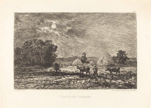 ヴァルモンドワの月光 (ヴァルモンドワの月光) 作： Charles Francois Daubigny