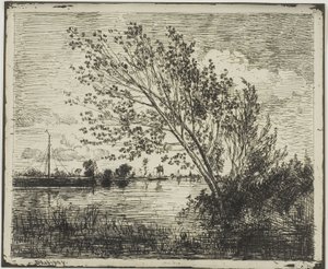 ハンノキの群生 作： Charles Francois Daubigny