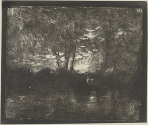 水飲み場の牛 作： Charles Francois Daubigny