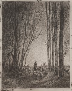 群れに集まる 作： Charles Francois Daubigny
