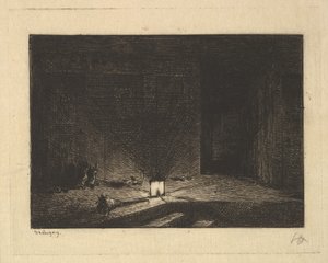 インのインテリア、1861-62。 作： Charles Francois Daubigny