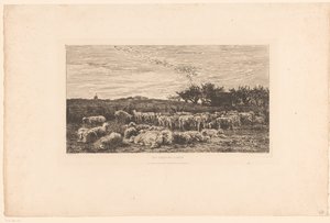羊の群れのある風景 Parc à moutons, le matin (オブジェクトのタイトル)