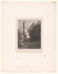 蛇行する川のある風景 レ ボール デュ カズン 風景のエッチングのシリーズ (シリーズ タイトル) Eaux-fortes par Daubigny (シリーズタイトル) 作： Charles Francois Daubigny