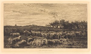 大きな羊小屋 作： Charles Francois Daubigny