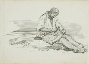 マン・メンディング・サイス 作： Charles Francois Daubigny