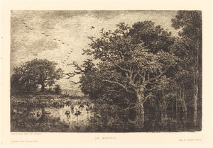 マーシュ 作： Charles Francois Daubigny