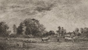 月の出 作： Charles Francois Daubigny