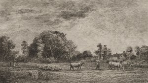 1861年の月の出。 作： Charles Francois Daubigny
