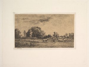 1861年の月の出。 作： Charles Francois Daubigny