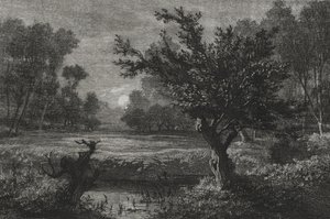 アンディリーバレーの月の出、1845年。 作： Charles Francois Daubigny