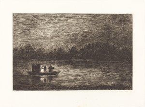 夜の旅 二皿目 作： Charles Francois Daubigny