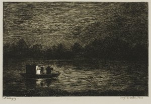 夜の航海 (漁網) 作： Charles Francois Daubigny